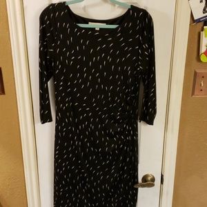 Black print dress